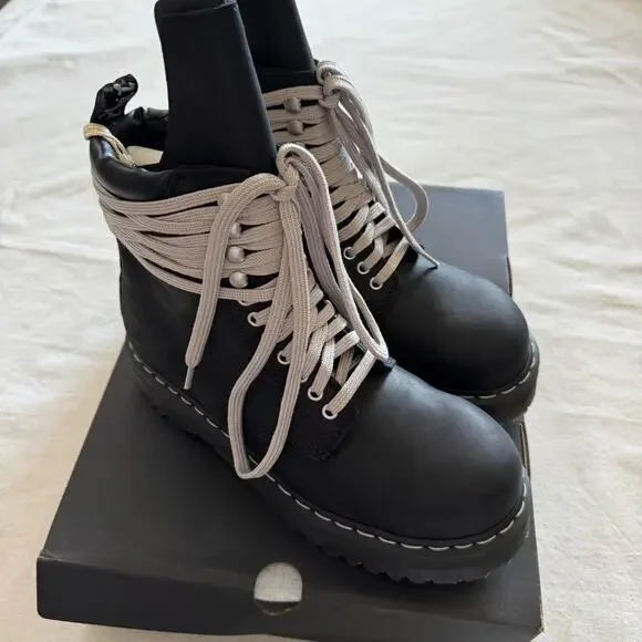 Rick Owens Dr Martens 1460 DRKSHDW Quad Sole Steel Toe Boot Size 10 Men's NEW - Picture 2 of 8